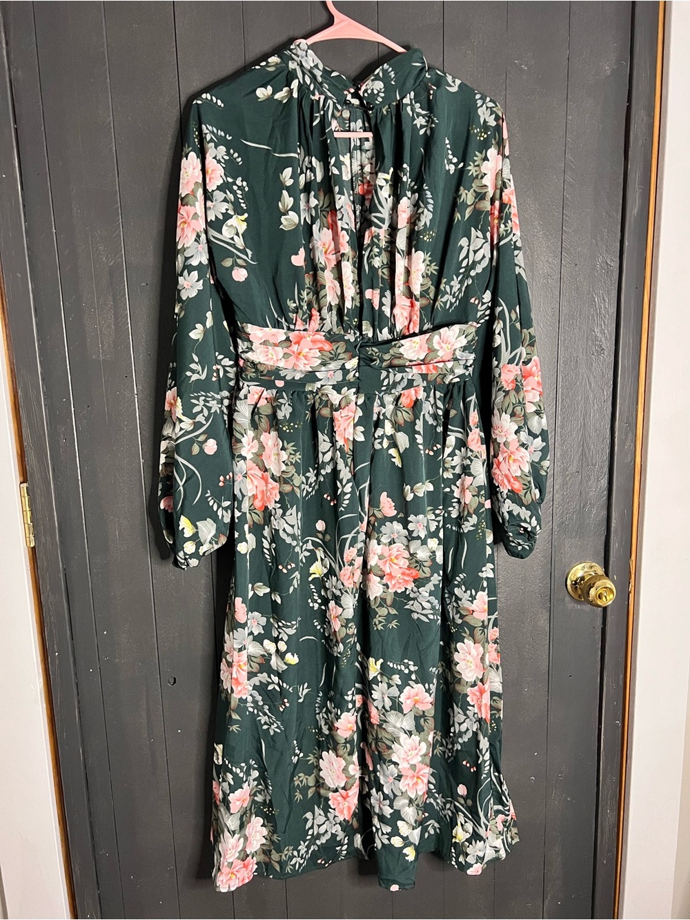 Green Floral Midi Dress